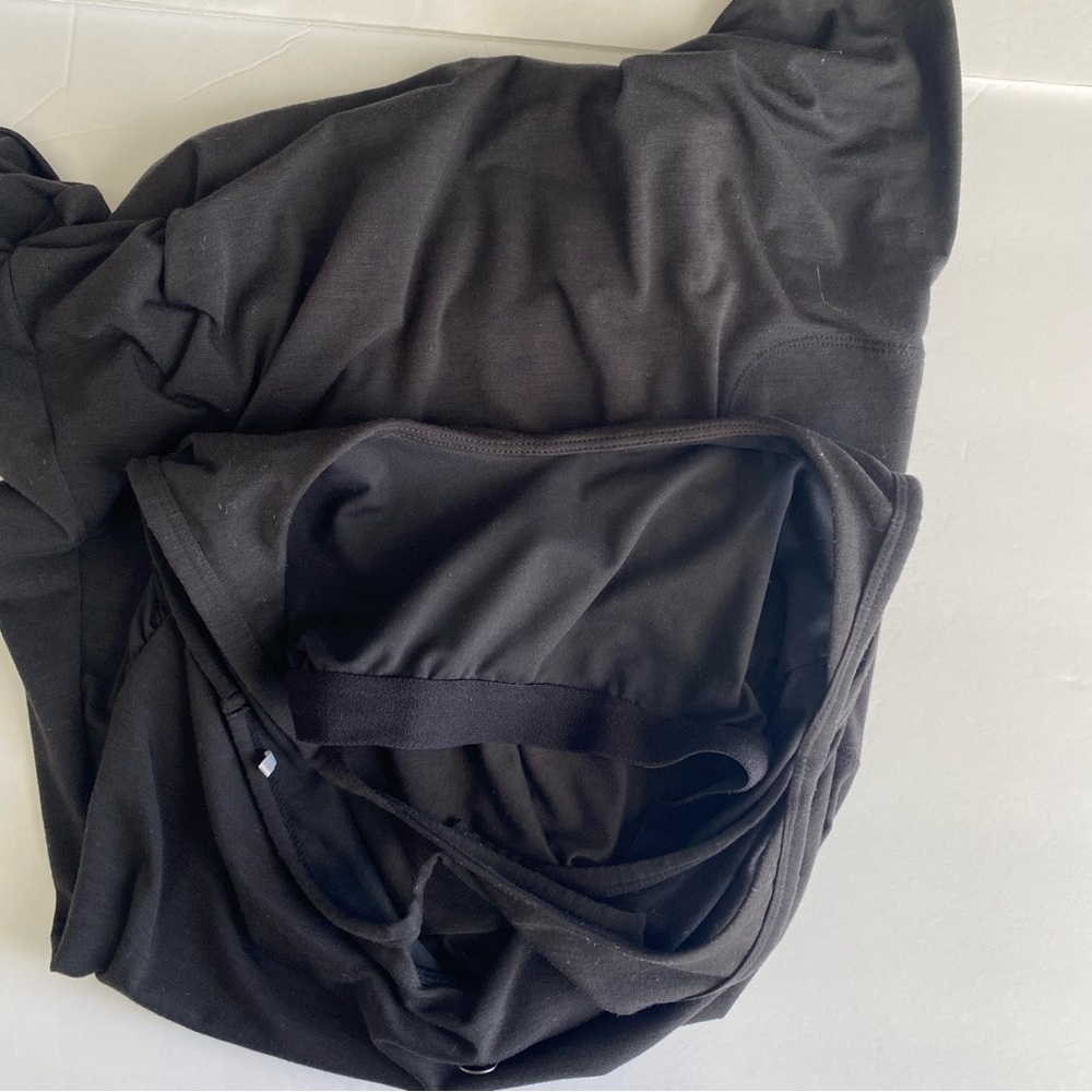 Prana Black Dress Built in Bra Strappy Activewear A-Line LBD Women's Small - Picture 8 of 9